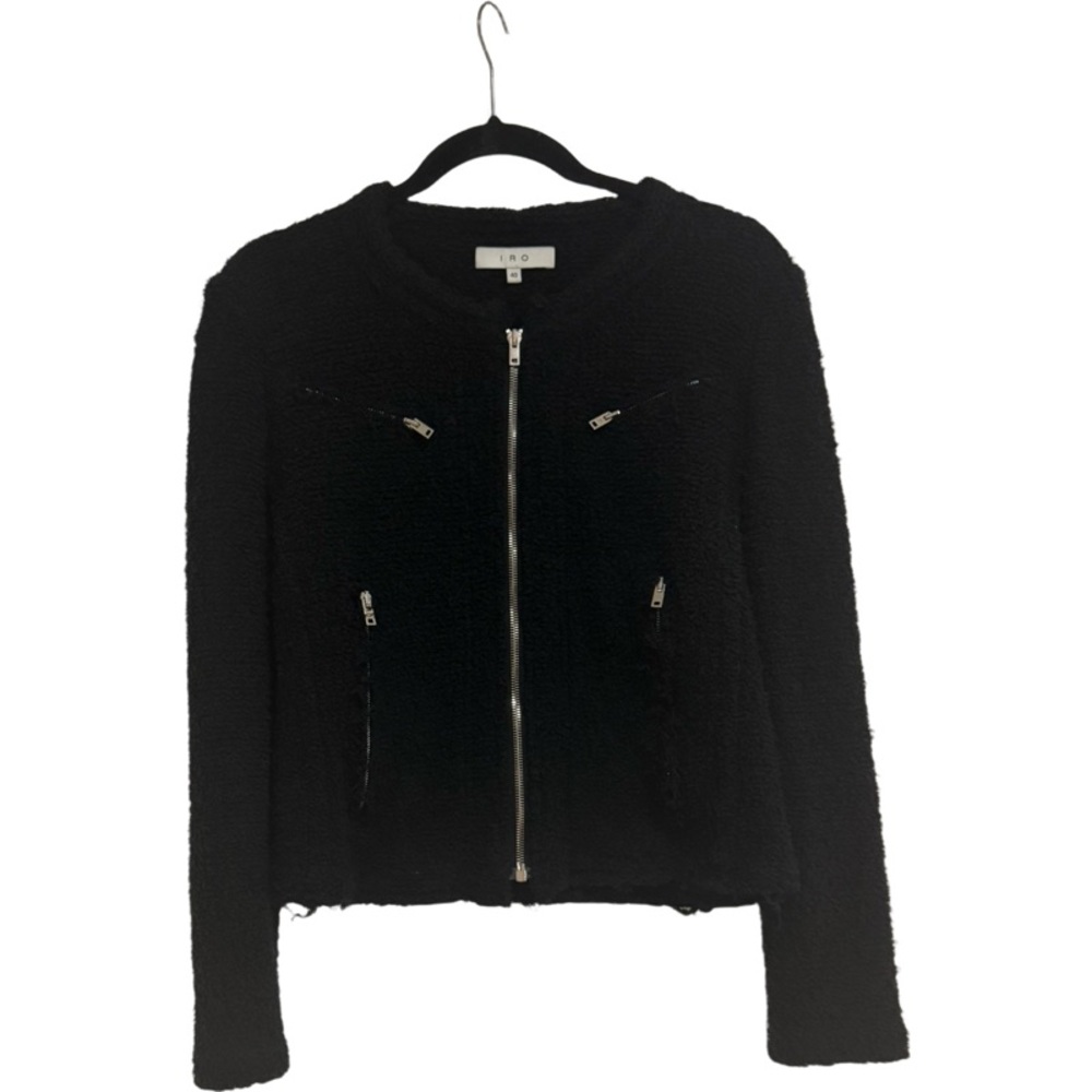 IRO Black Tailored Blazer with Textured Finish